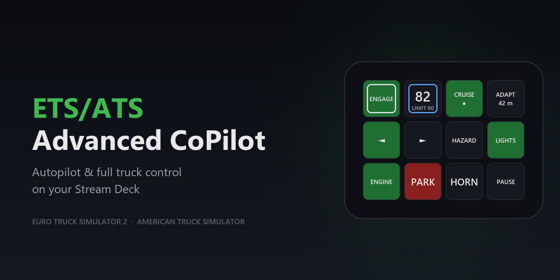 Stream Deck plugin with autopilot and truck controls